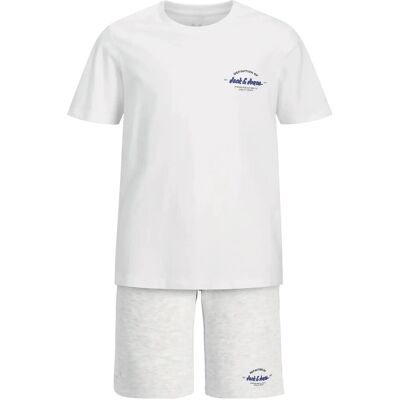 Jack & Jones Jjbrandon Tee Shorts Set Mp Jnr 152 BRIGHT WHITE 152 Jack & Jones Jjbrandon Tee Shorts Set Mp Jnr 152 BRIGHT WHITE 152