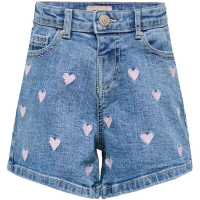 Kids Only Kmgjuicy Heart Emb Shorts Dnm Noos 98 LIGHT MEDIUM BLUE DENIM 98 Kids Only Kmgjuicy Heart Emb Shorts Dnm Noos 98 LIGHT MEDIUM BLUE DENIM 98