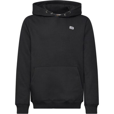 Lee Barns Badge Hoodie - Svart - Huvtröjor Lee Barns Badge Hoodie - Svart - Huvtröjor