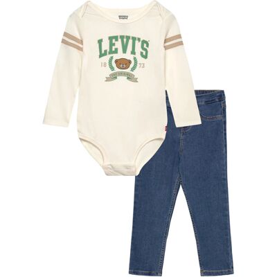 ® Football Bodysuit And Jeans 2-Piece Set 98 LEVI'S EGRET 98 ® Football Bodysuit And Jeans 2-Piece Set 98 LEVI'S EGRET 98