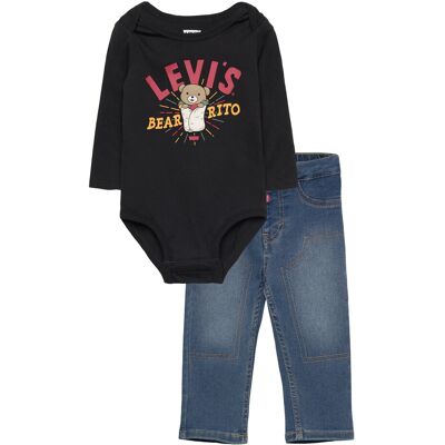 Levi's ® Bearrito Bodysuit And Jeans 2-Piece Set 98 JET BLACK 98 Levi's ® Bearrito Bodysuit And Jeans 2-Piece Set 98 JET BLACK 98