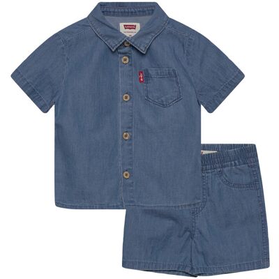 Levi's ® Western Denim Shirt And Shorts 2-Piece Set 74 THRIFTED 74 Levi's ® Western Denim Shirt And Shorts 2-Piece Set 74 THRIFTED 74