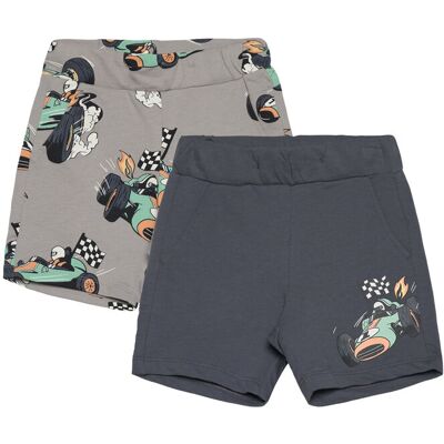 Lindex Shorts 2 Pack Racer Cars 128/134 DARK GREY 128/134 Lindex Shorts 2 Pack Racer Cars 128/134 DARK GREY 128/134