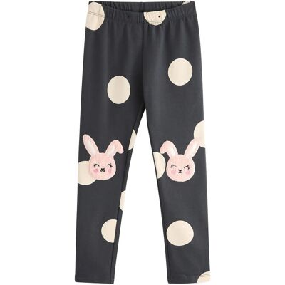 Lindex Leggings Br Aop Knee Applique 98 DARK DUSTY GREY 98 Lindex Leggings Br Aop Knee Applique 98 DARK DUSTY GREY 98