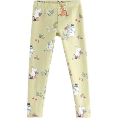 Lindex Leggings Moomin 110 LIGHT DUSTY GREEN 110 Lindex Leggings Moomin 110 LIGHT DUSTY GREEN 110