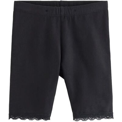 Lindex Cycling Shorts With Lace Trim 110 BLACK 110 Lindex Cycling Shorts With Lace Trim 110 BLACK 110