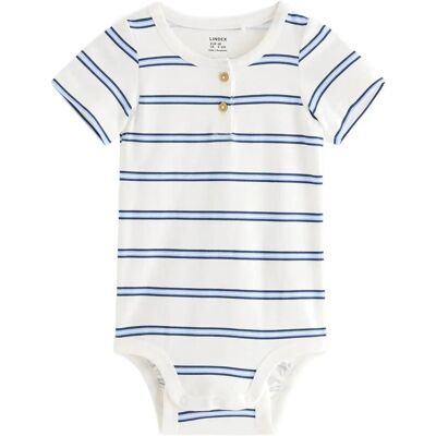 Lindex Short-Sleeved Bodysuit 86 LIGHT DUSTY WHITE 86 Lindex Short-Sleeved Bodysuit 86 LIGHT DUSTY WHITE 86