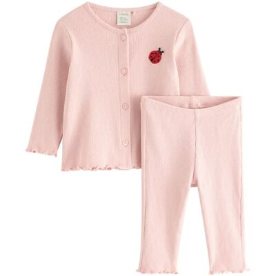 Lindex Set With Cardigan And Leggings 86 LIGHT DUSTY PINK 86 Lindex Set With Cardigan And Leggings 86 LIGHT DUSTY PINK 86