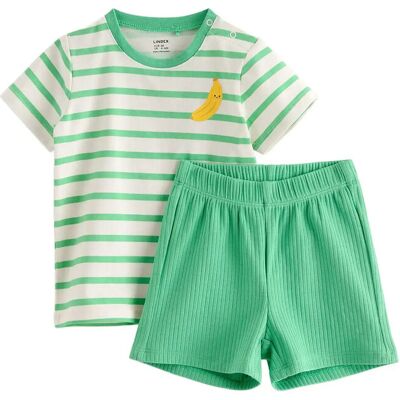 Lindex Set With Top And Shorts 80 GREEN 80 Lindex Set With Top And Shorts 80 GREEN 80