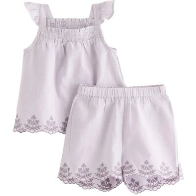 Lindex Set With Top And Shorts 74 LIGHT DUSTY LILAC 74 Lindex Set With Top And Shorts 74 LIGHT DUSTY LILAC 74