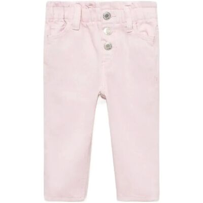 Mango Paper Bag Jeans With Buttons 18-24M PINK 18-24M Mango Paper Bag Jeans With Buttons 18-24M PINK 18-24M