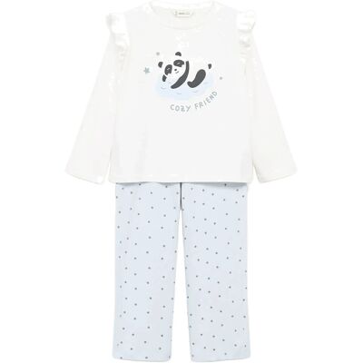 Mango Printed Long Pyjamas 3-4 NATURAL WHITE 3-4 Mango Printed Long Pyjamas 3-4 NATURAL WHITE 3-4
