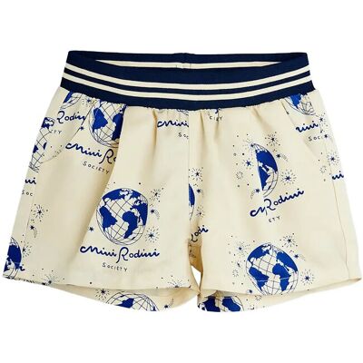 Mini Rodini Society Aop Woven Shorts 116/122 WHITE 116/122 Mini Rodini Society Aop Woven Shorts 116/122 WHITE 116/122