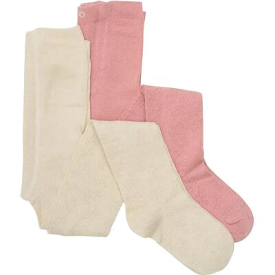 Minymo 2-Pack Stockings W. Pattern 68\74 MISTY ROSE 68\74 Minymo 2-Pack Stockings W. Pattern 68\74 MISTY ROSE 68\74
