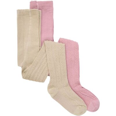 Minymo 2-Pack Stockings W. Pattern 80\86 WOODROSE 80\86 Minymo 2-Pack Stockings W. Pattern 80\86 WOODROSE 80\86