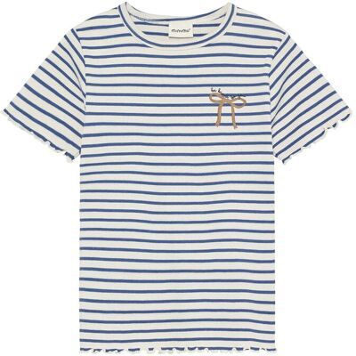 Minymo T-Shirt Ss Rib 104 DUTCH BLUE 104 Minymo T-Shirt Ss Rib 104 DUTCH BLUE 104