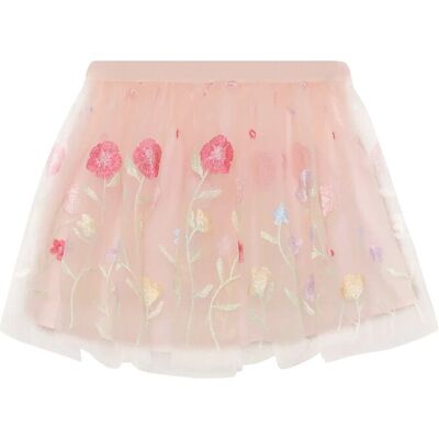 Minymo Skirt Mesh W. Emb. 116 RAINDROPS ON ROSES 116 Minymo Skirt Mesh W. Emb. 116 RAINDROPS ON ROSES 116