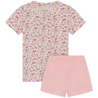 Minymo T-Shirt+Short Set Aop 122 RAINDROPS ON ROSES 122 Minymo T-Shirt+Short Set Aop 122 RAINDROPS ON ROSES 122