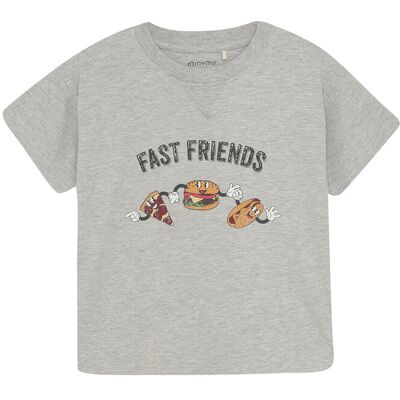 Minymo T-Shirt Ss 122 GREY MELANGE 122 Minymo T-Shirt Ss 122 GREY MELANGE 122