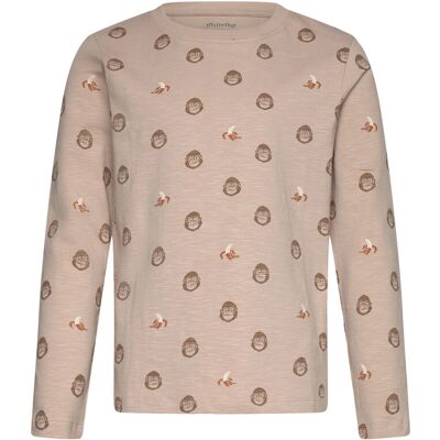 Minymo T-Shirt Ls Aop 92 OXFORD TAN 92 Minymo T-Shirt Ls Aop 92 OXFORD TAN 92
