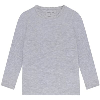 Minymo Blouse Ls 116 MEDIUMGREYMELANGE 116 Minymo Blouse Ls 116 MEDIUMGREYMELANGE 116