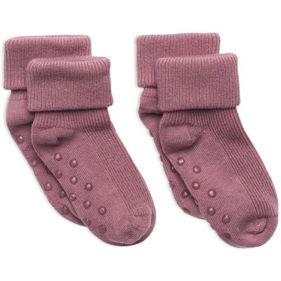 Minymo Baby Rib Sock W. Abs (2-Pack) 23\26 ORCHID HAZE 23\26 Minymo Baby Rib Sock W. Abs (2-Pack) 23\26 ORCHID HAZE 23\26