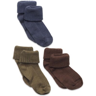 Minymo Baby Sock Rib (3 Pack) 11\14 DARK OLIVE 11\14 Minymo Baby Sock Rib (3 Pack) 11\14 DARK OLIVE 11\14