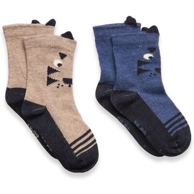 Minymo Socks W. 3D Effect (2-Pack) 23\26 DEEP NAVY 23\26 Minymo Socks W. 3D Effect (2-Pack) 23\26 DEEP NAVY 23\26