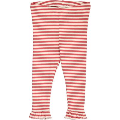 Müsli by Green Cotton Rib Stripe Frill Leggings Baby 86 MINERAL RED/ TOFU 86 Müsli by Green Cotton Rib Stripe Frill Leggings Baby 86 MINERAL RED/ TOFU 86