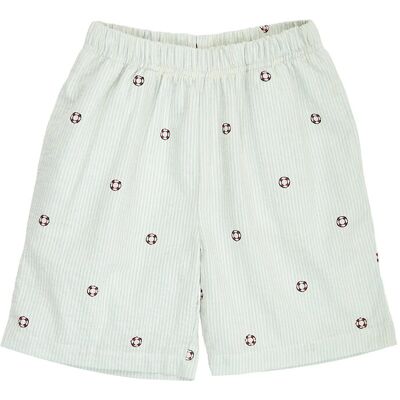 Müsli by Green Cotton Seersucker Stripe Shorts 122 TOFU/ OCEAN/ MINERAL RED 122 Müsli by Green Cotton Seersucker Stripe Shorts 122 TOFU/ OCEAN/ MINERAL RED 122
