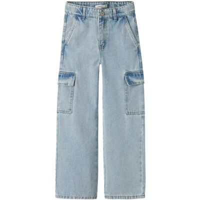 name it Nkfrose Wide Hw Cargo Jeans 6190-Bs Noos 116 LIGHT BLUE BLEACHED DENIM 116 name it Nkfrose Wide Hw Cargo Jeans 6190-Bs Noos 116 LIGHT BLUE BLEACHED DENIM 116