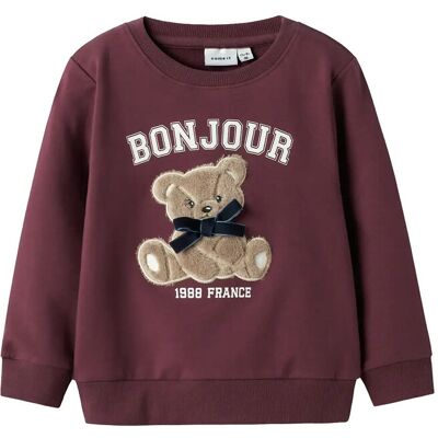 name it Nmfrear Ls Sweat Bru 86 BURGUNDY 86 name it Nmfrear Ls Sweat Bru 86 BURGUNDY 86