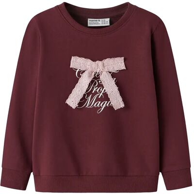 name it Nmfsetina Ls Sweat Bru 98 BURGUNDY 98 name it Nmfsetina Ls Sweat Bru 98 BURGUNDY 98