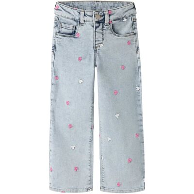 name it Nmfrose Wide Emb Jeans 2633-Fr Noos 86 LIGHT BLUE BLEACHED DENIM 86 name it Nmfrose Wide Emb Jeans 2633-Fr Noos 86 LIGHT BLUE BLEACHED DENIM 86