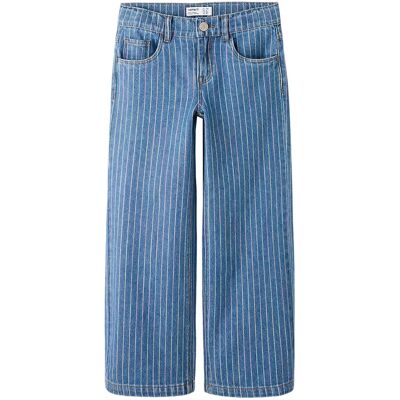 name it Nmfrose Wide Stripe Jeans 2224-Nm F 110 MEDIUM BLUE DENIM 110 name it Nmfrose Wide Stripe Jeans 2224-Nm F 110 MEDIUM BLUE DENIM 110