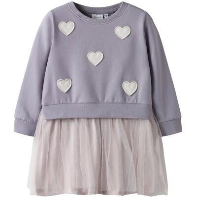 name it Nmfbianja Sweat Dress Bru 104 LAVENDER GRAY 104 name it Nmfbianja Sweat Dress Bru 104 LAVENDER GRAY 104