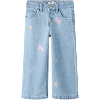 name it Nmfrose Wide Emb Jeans 4999-Za 98 MEDIUM BLUE DENIM 98 name it Nmfrose Wide Emb Jeans 4999-Za 98 MEDIUM BLUE DENIM 98