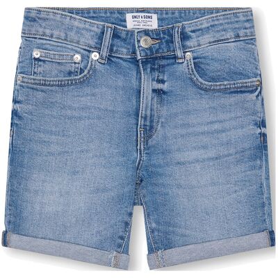 ONLY & SONS Osjply Mb 2792 Pim Dnm Shorts 176 MEDIUM BLUE DENIM 176 ONLY & SONS Osjply Mb 2792 Pim Dnm Shorts 176 MEDIUM BLUE DENIM 176