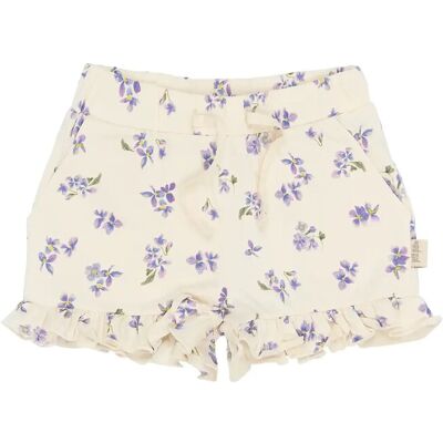 Petit Piao Ppstar Shorts Frill 86 EGGNOG VIOLA AOP 86 Petit Piao Ppstar Shorts Frill 86 EGGNOG VIOLA AOP 86