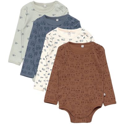 Pippi Body Ls Ao-Printed (4-Pack) 50 BLUE MIRAGE 50 Pippi Body Ls Ao-Printed (4-Pack) 50 BLUE MIRAGE 50