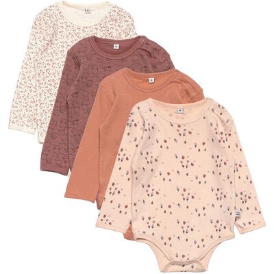 Pippi Body Ls Ao-Printed (4-Pack) 98 BURLWOOD 98 Pippi Body Ls Ao-Printed (4-Pack) 98 BURLWOOD 98