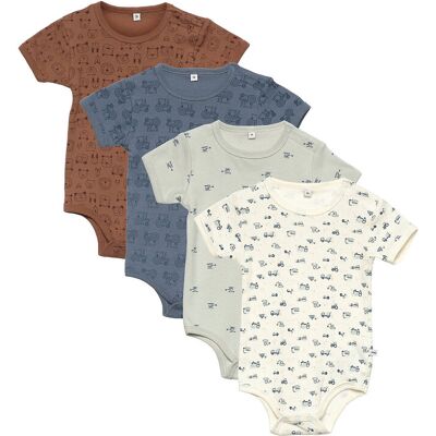 Pippi Body Ss Ao-Printed (4-Pack) 50 BLUE MIRAGE 50 Pippi Body Ss Ao-Printed (4-Pack) 50 BLUE MIRAGE 50