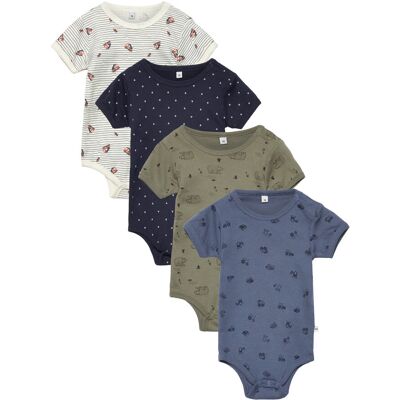 Pippi Body Ss Ao-Printed (4-Pack) 56 DEEP LICHEN GREEN 56 Pippi Body Ss Ao-Printed (4-Pack) 56 DEEP LICHEN GREEN 56