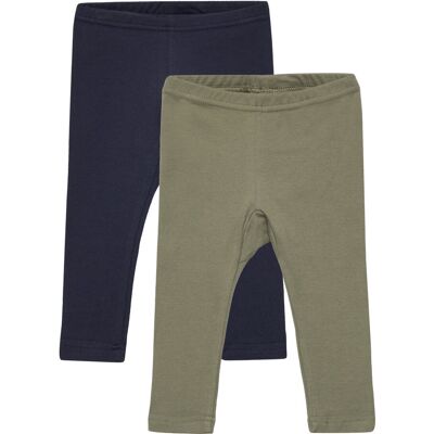 Pippi Leggings W.aop (2-Pack) 74 DEEP LICHEN GREEN 74 Pippi Leggings W.aop (2-Pack) 74 DEEP LICHEN GREEN 74