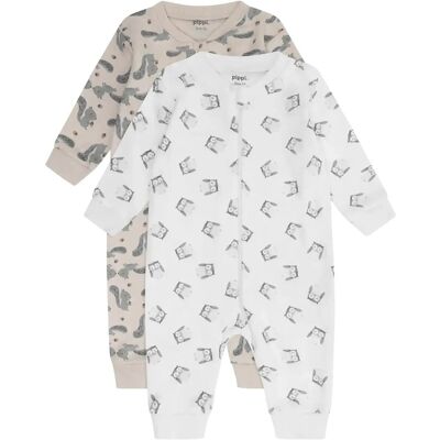 Pippi Nightsuit -Zipper (2-Pack) 104 RAINY DAY 104 Pippi Nightsuit -Zipper (2-Pack) 104 RAINY DAY 104