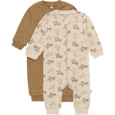 Pippi Nightsuit -Zipper (2-Pack) 104 WHITECAP GRAY 104 Pippi Nightsuit -Zipper (2-Pack) 104 WHITECAP GRAY 104