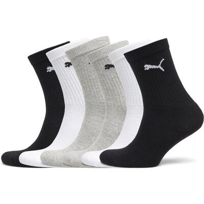 Puma Junior Crew Sock 6P Ecom 35-38 BLACK/WHITE/GREY 35-38 Puma Junior Crew Sock 6P Ecom 35-38 BLACK/WHITE/GREY 35-38