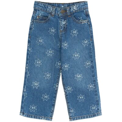 The New Tnstripley Wide Jeans 98 MEDIUM BLUE DENIM AOP 98 The New Tnstripley Wide Jeans 98 MEDIUM BLUE DENIM AOP 98