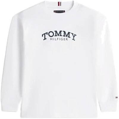 Tommy Hilfiger Monotype Print T-Shirt Ls 122 WHITE 122 Tommy Hilfiger Monotype Print T-Shirt Ls 122 WHITE 122