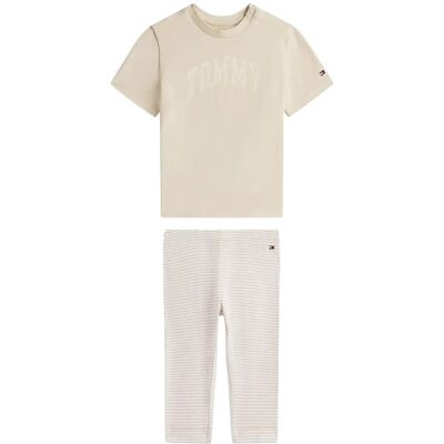 Tommy Hilfiger Tee + Rib Leggings Set 68 CLASSIC BEIGE STRIPES 68 Tommy Hilfiger Tee + Rib Leggings Set 68 CLASSIC BEIGE STRIPES 68